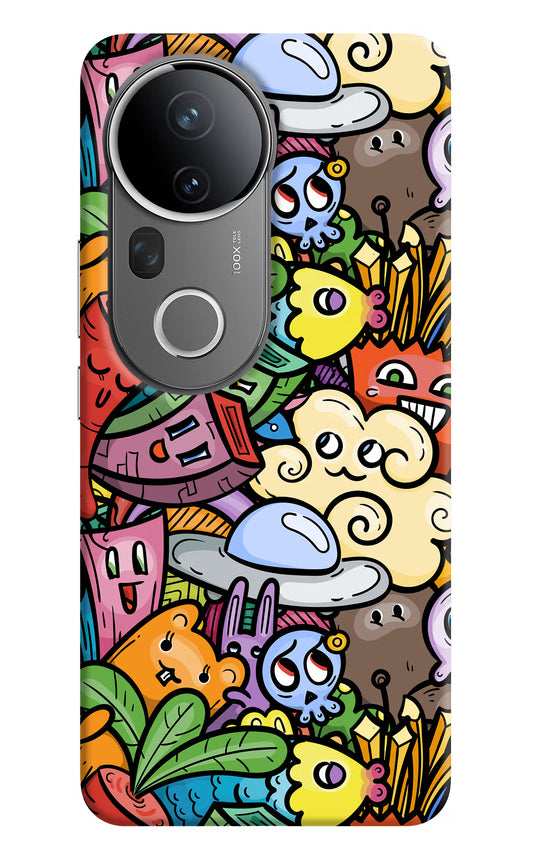 Veggie Doodle Vivo T4 Ultra 5G Hard Case Back Cover by Casekaro