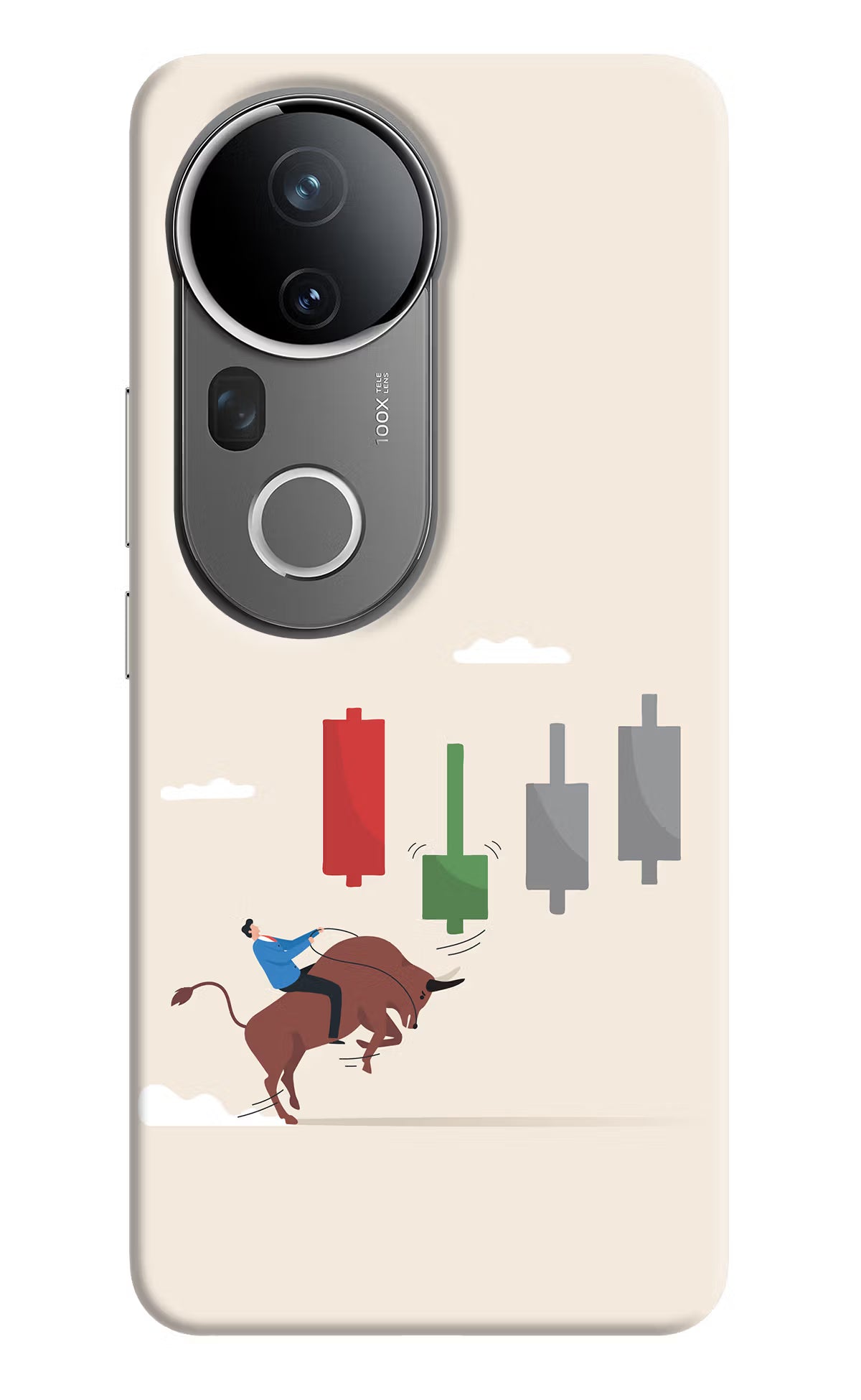 Bull Trading Momentum Vivo T4 Ultra 5G Hard Case Back Cover by Casekaro