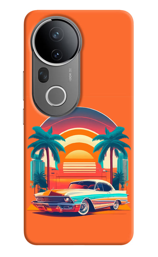 Palm Drive 80s Vivo T4 Ultra 5G Hard Case Back Cover by Casekaro