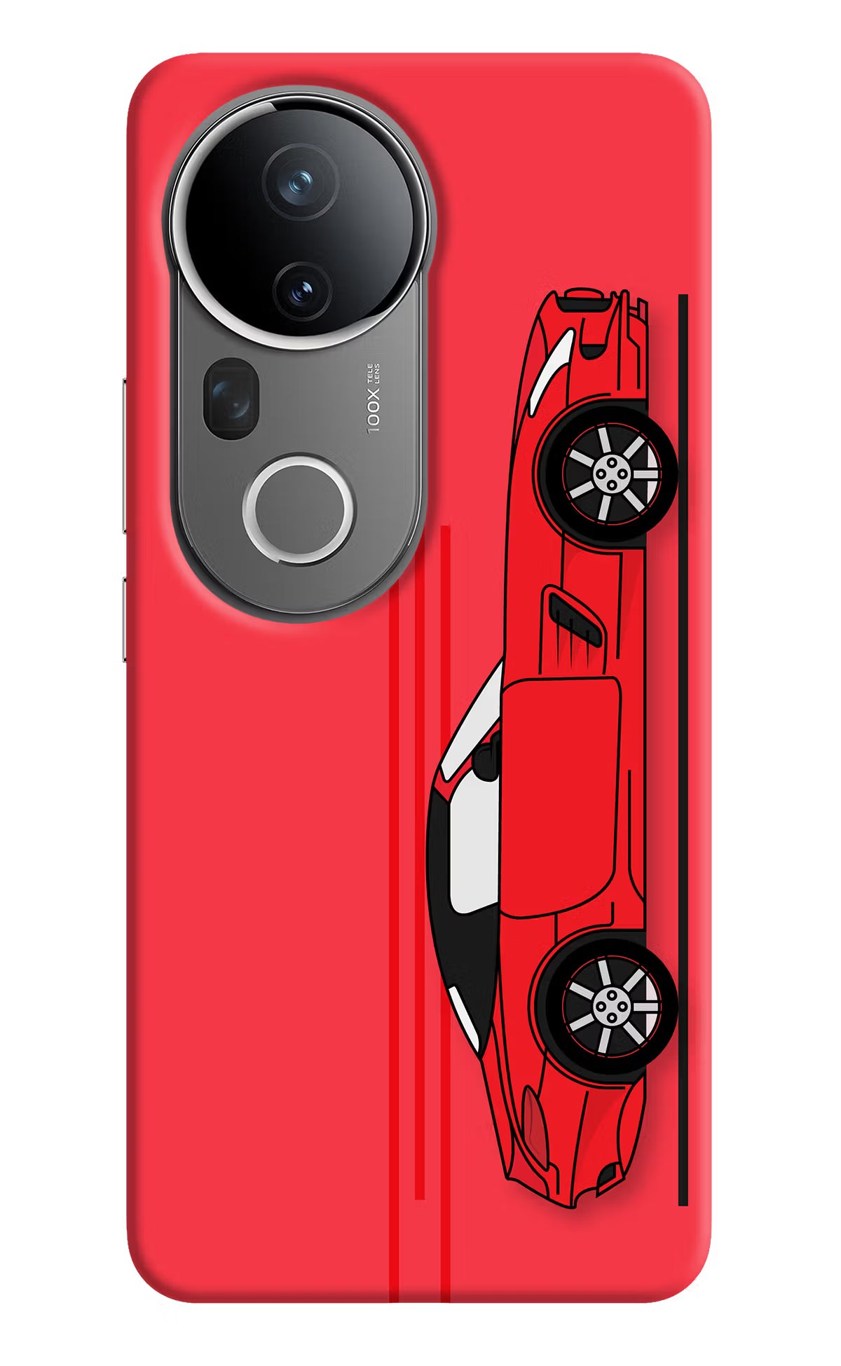 Red Velocity Vivo T4 Ultra 5G Hard Case Back Cover by Casekaro