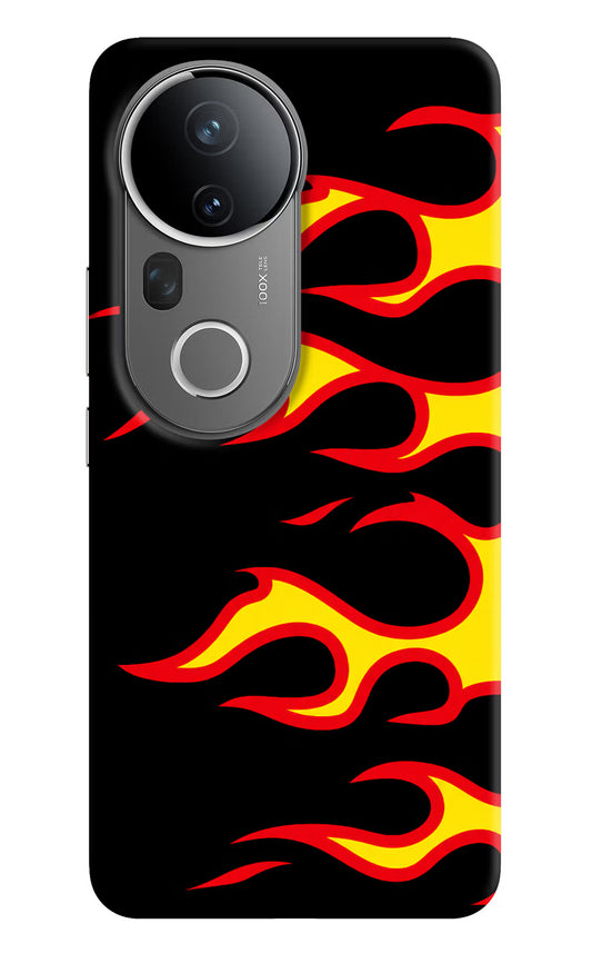 Side Sweep Flames Vivo T4 Ultra 5G Hard Case Back Cover by Casekaro