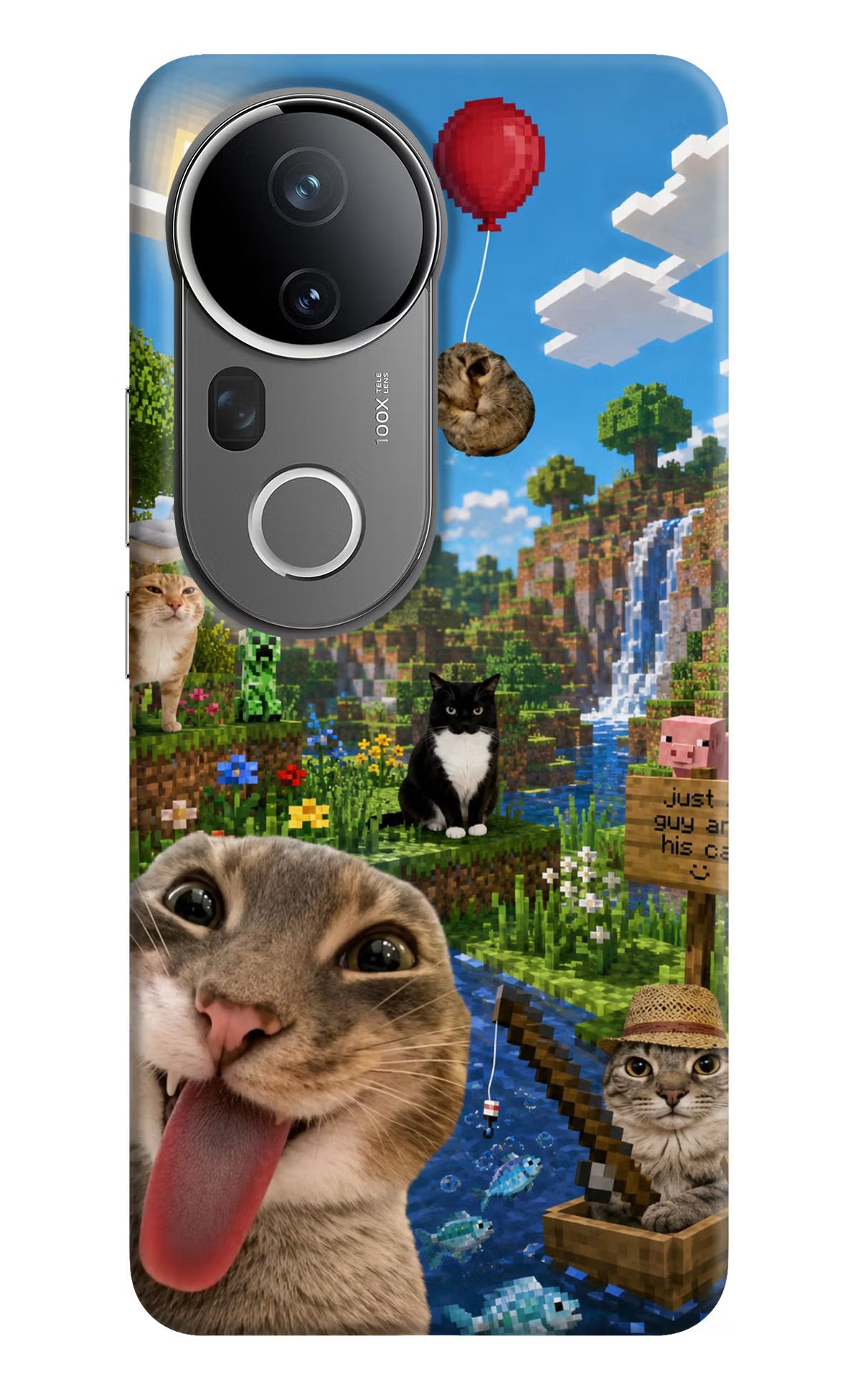 Minecraft Cat Chaos Vivo T4 Ultra 5G Back Cover