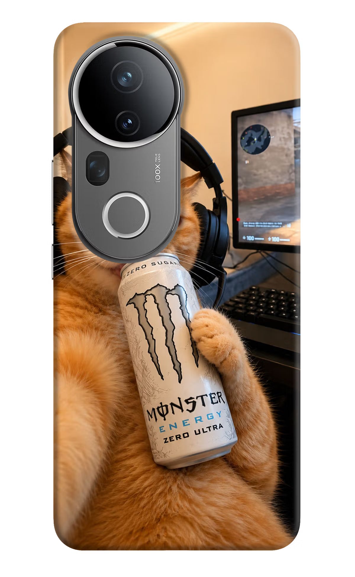 Gamer Cat Energy Vivo T4 Ultra 5G Back Cover