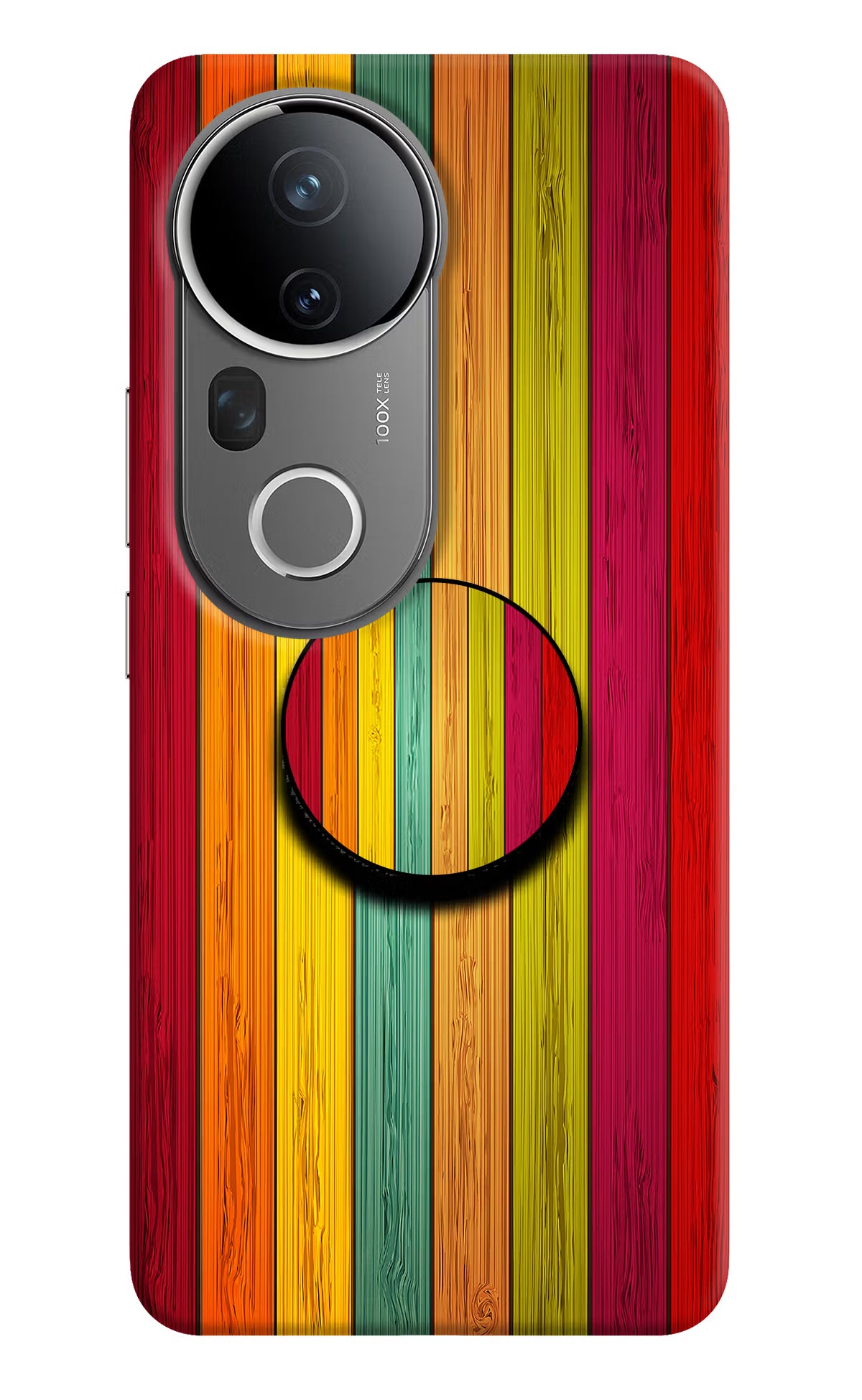 Multicolor Wooden Vivo T4 Ultra 5G Pop Case by Casekaro