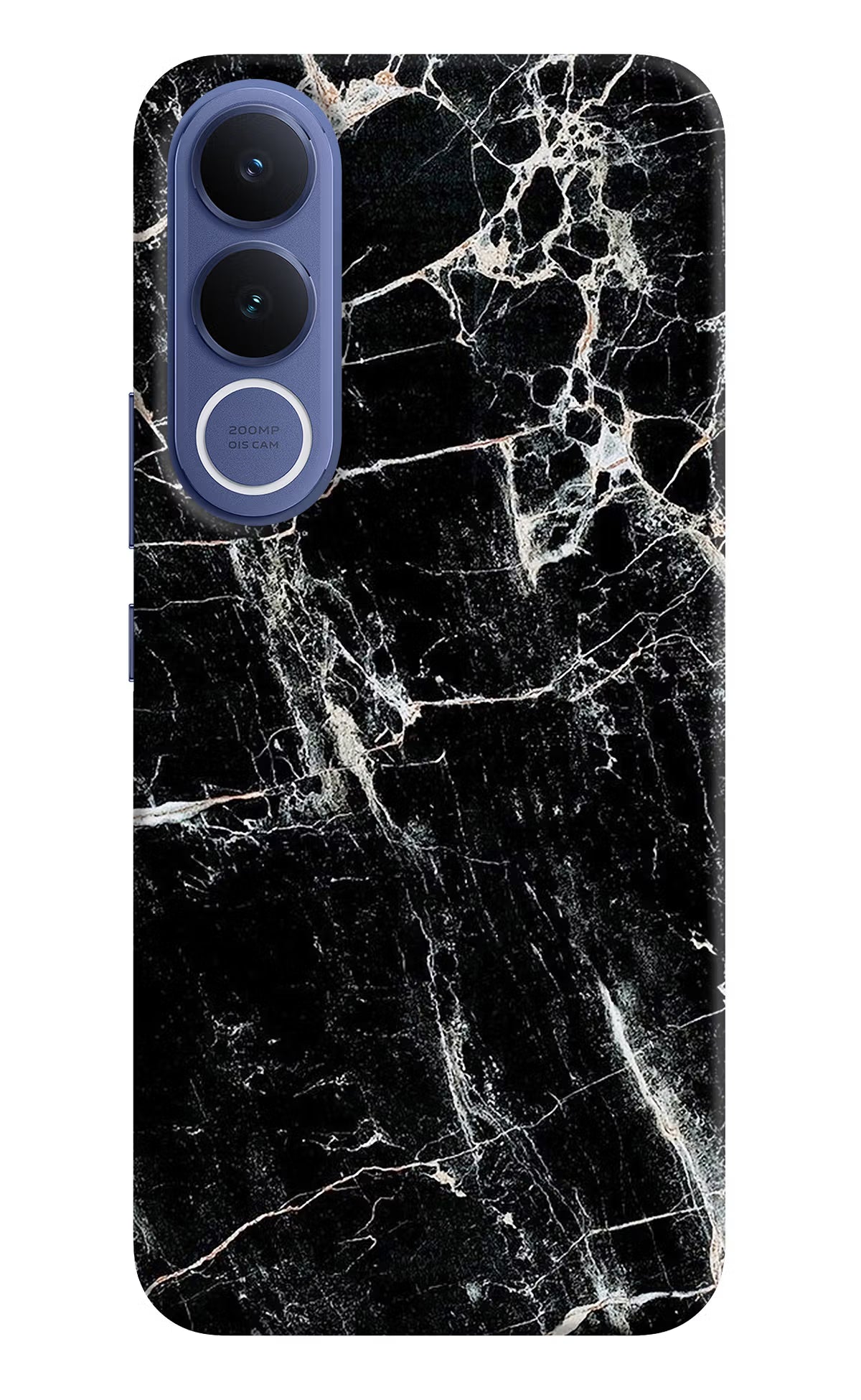 Black Marble Texture Vivo V70 FE 5G Hard Case Back Cover by Casekaro
