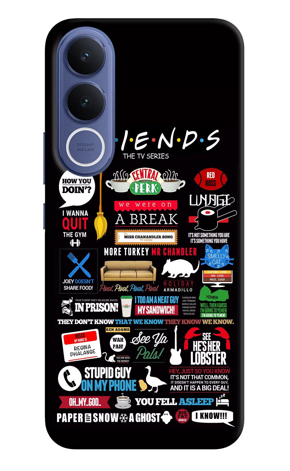 FRIENDS Vivo V70 FE 5G Hard Case Back Cover by Casekaro