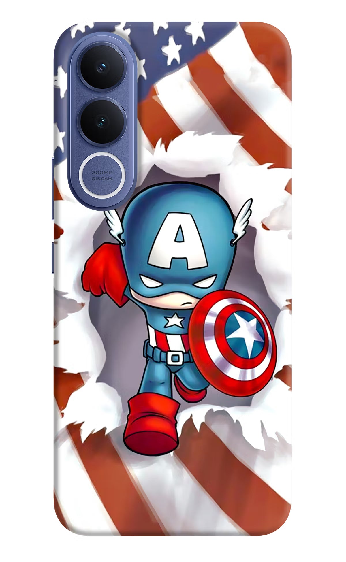 Captain America Vivo V70 FE 5G Hard Case Back Cover by Casekaro