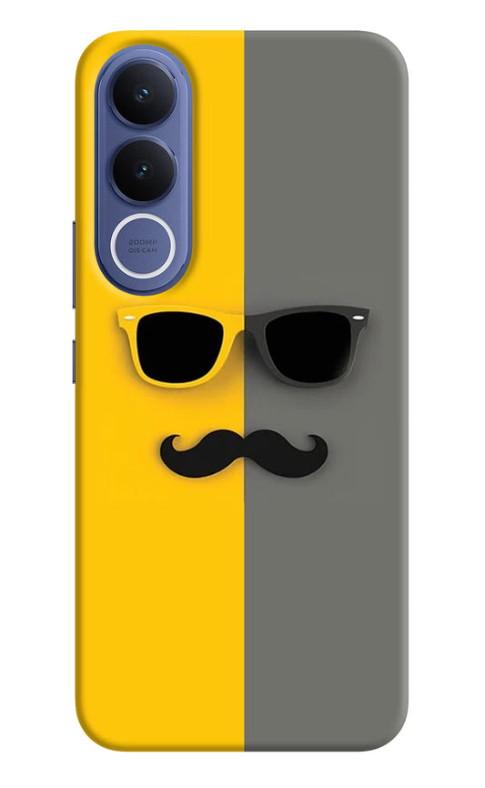 Sunglasses with Mustache Vivo V70 FE 5G Hard Case Back Cover by Casekaro