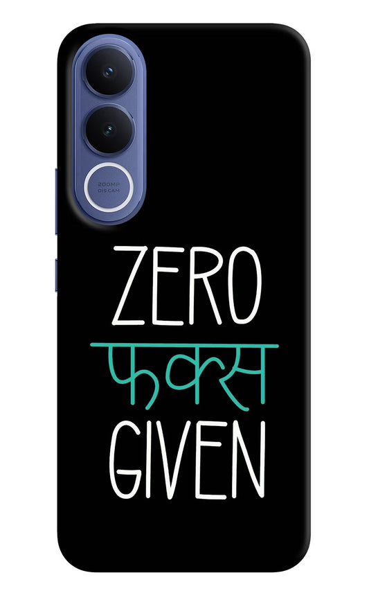 Zero Fucks Given Vivo V70 FE 5G Hard Case Back Cover by Casekaro