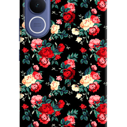 Rose Pattern Vivo V70 FE 5G Hard Case Back Cover by Casekaro