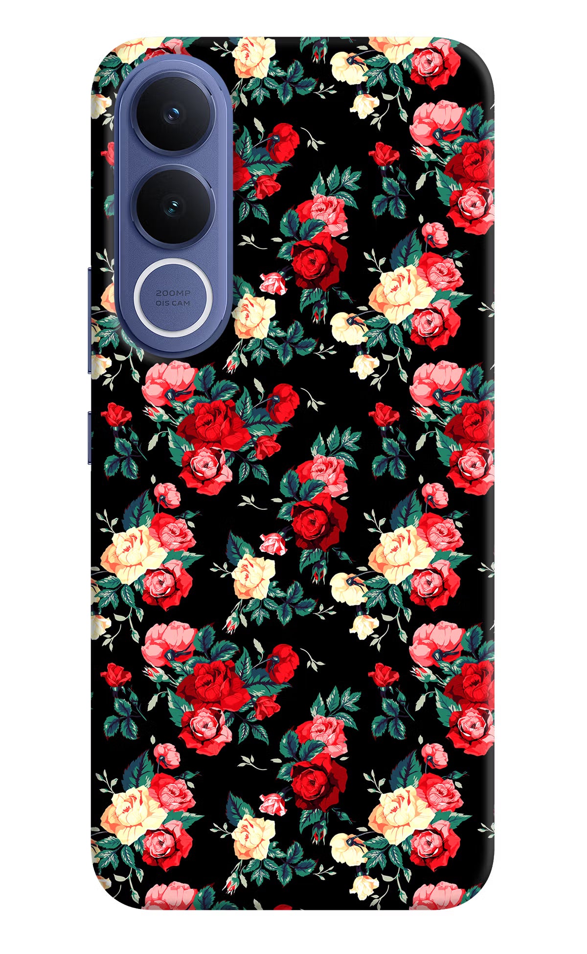 Rose Pattern Vivo V70 FE 5G Hard Case Back Cover by Casekaro