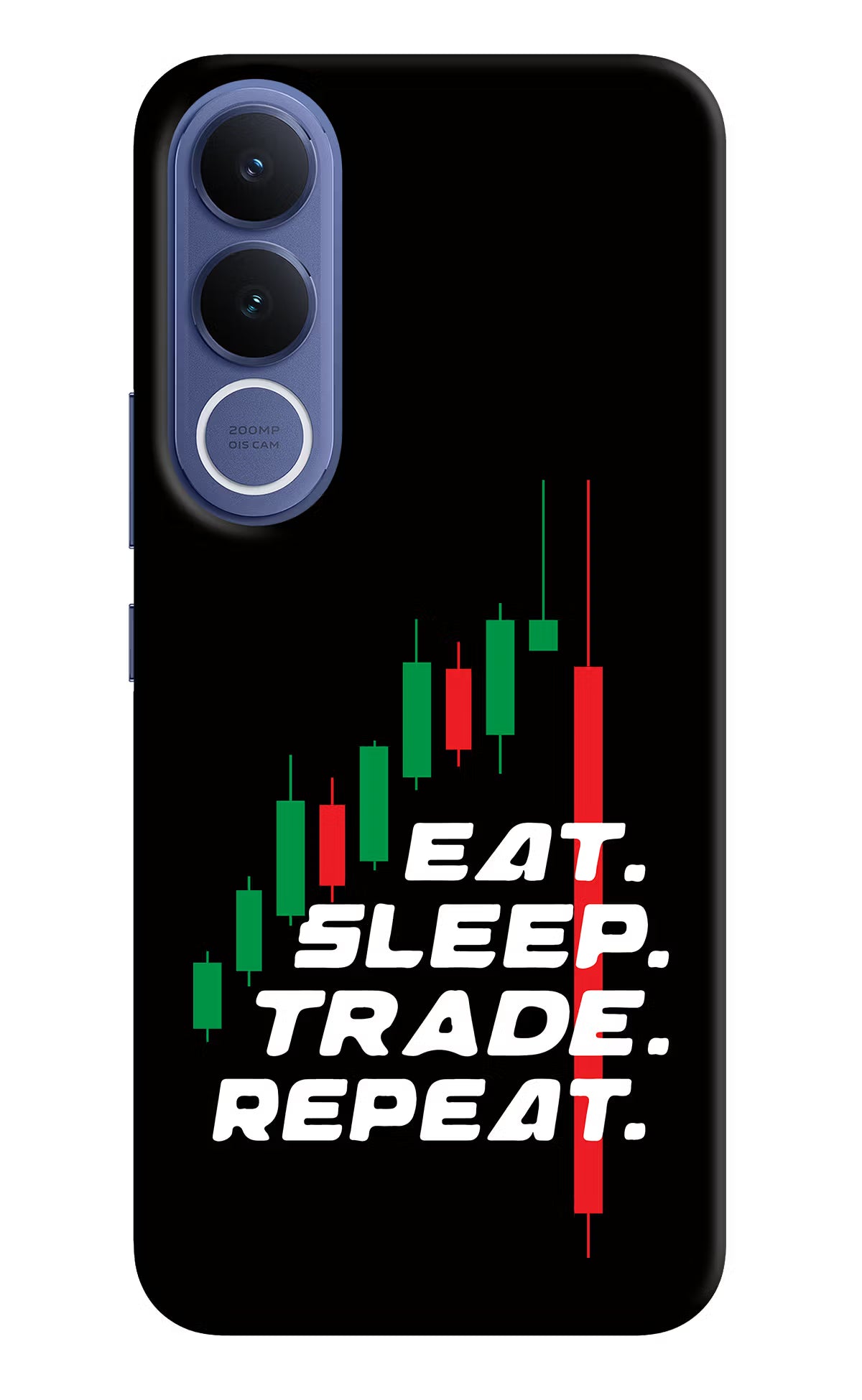 Eat Sleep Trade Repeat Vivo V70 FE 5G Hard Case Back Cover by Casekaro