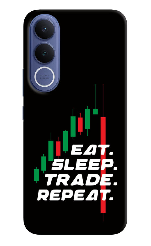 Eat Sleep Trade Repeat Vivo V70 FE 5G Hard Case Back Cover by Casekaro