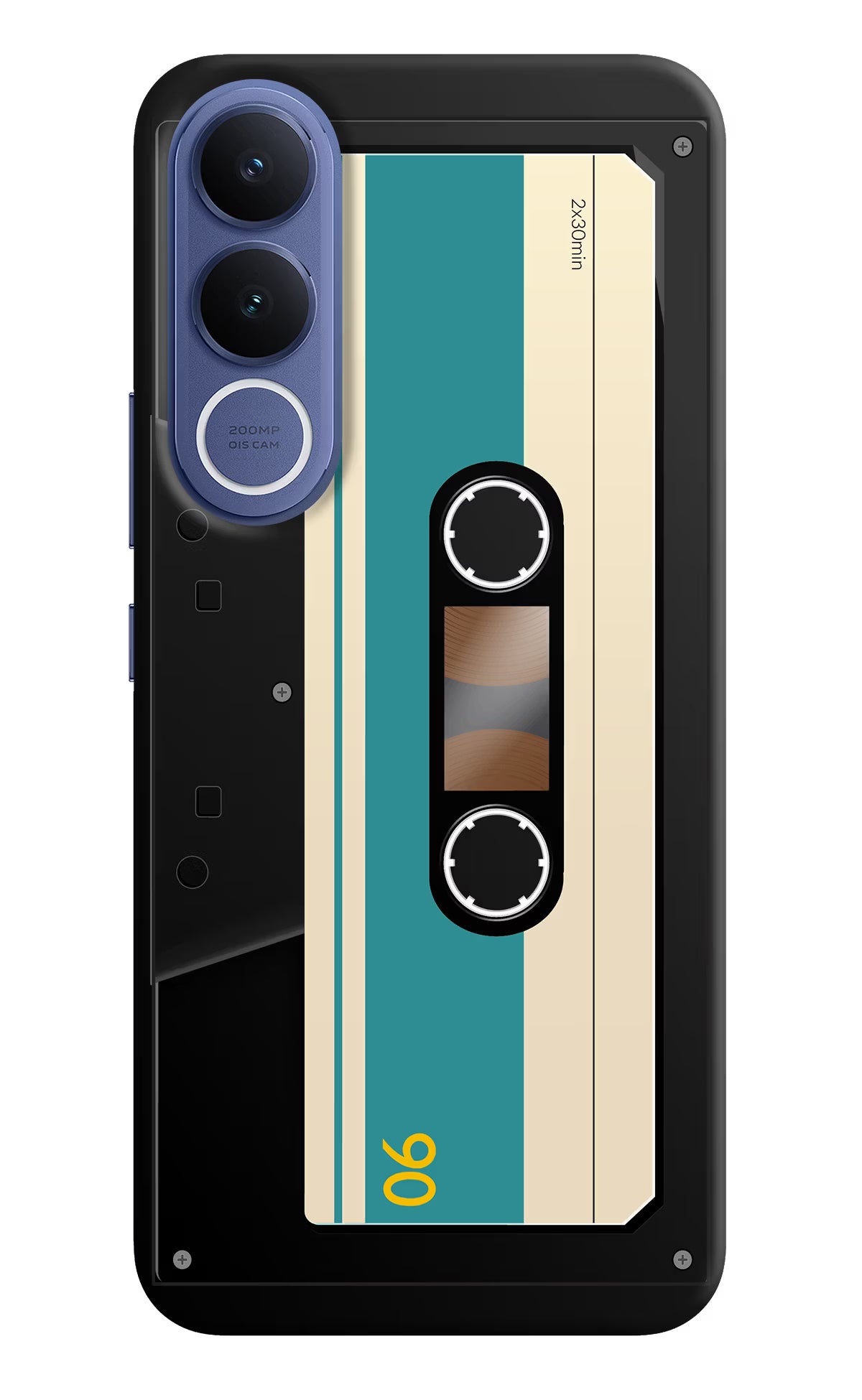 Cassette Vivo V70 FE 5G Hard Case Back Cover by Casekaro