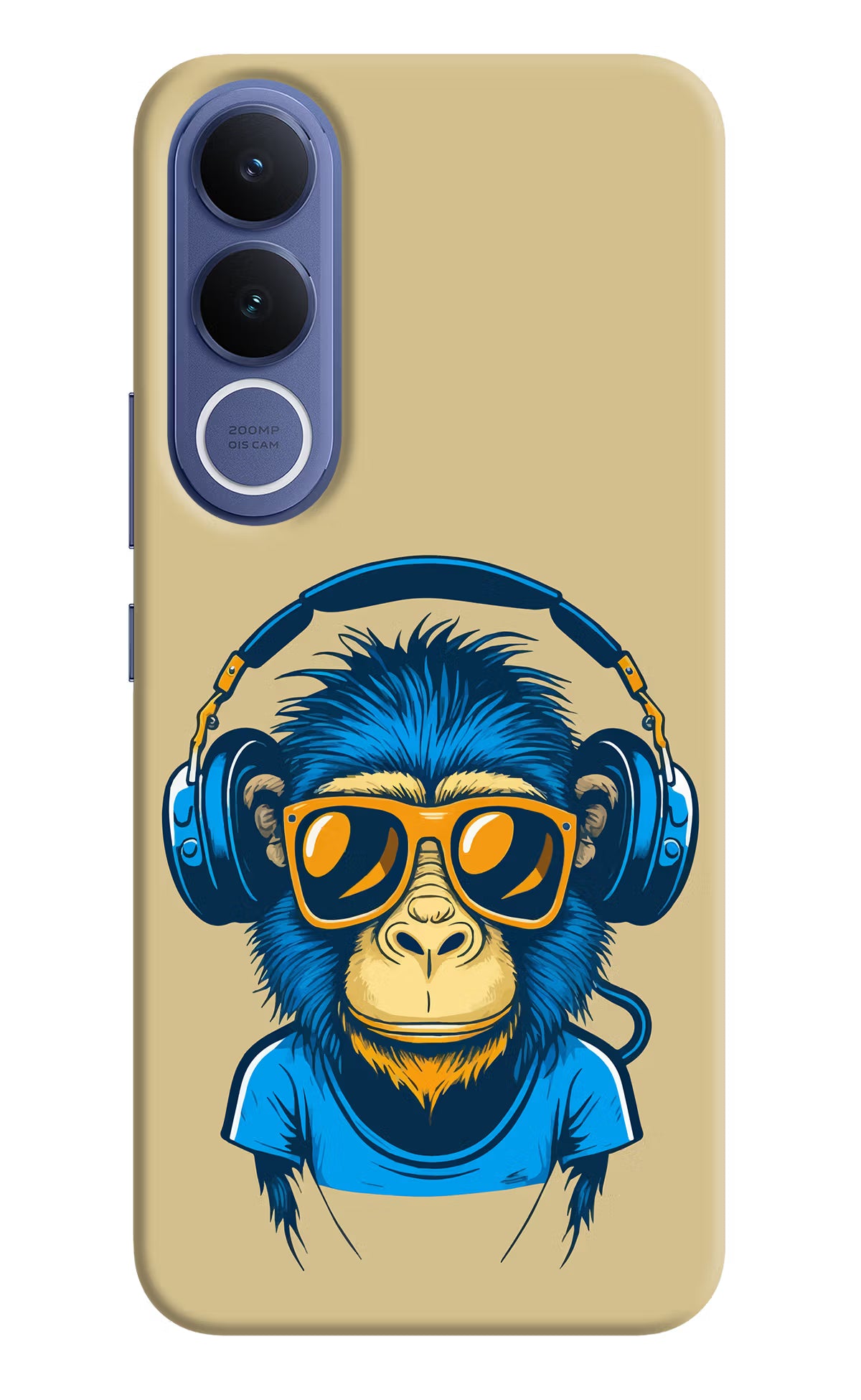 Monkey Headphone Vivo V70 FE 5G Hard Case Back Cover by Casekaro