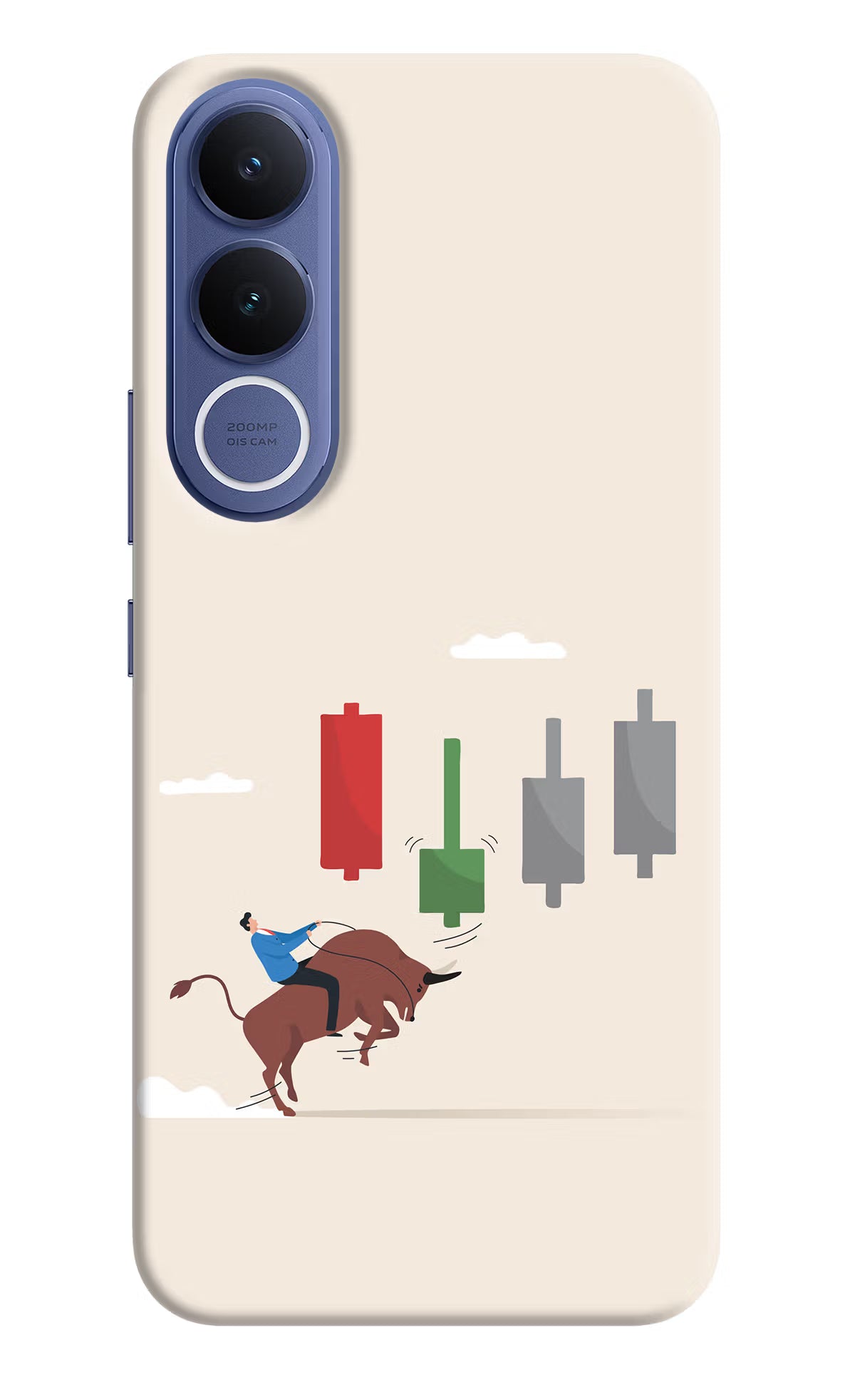 Bull Trading Momentum Vivo V70 FE 5G Hard Case Back Cover by Casekaro
