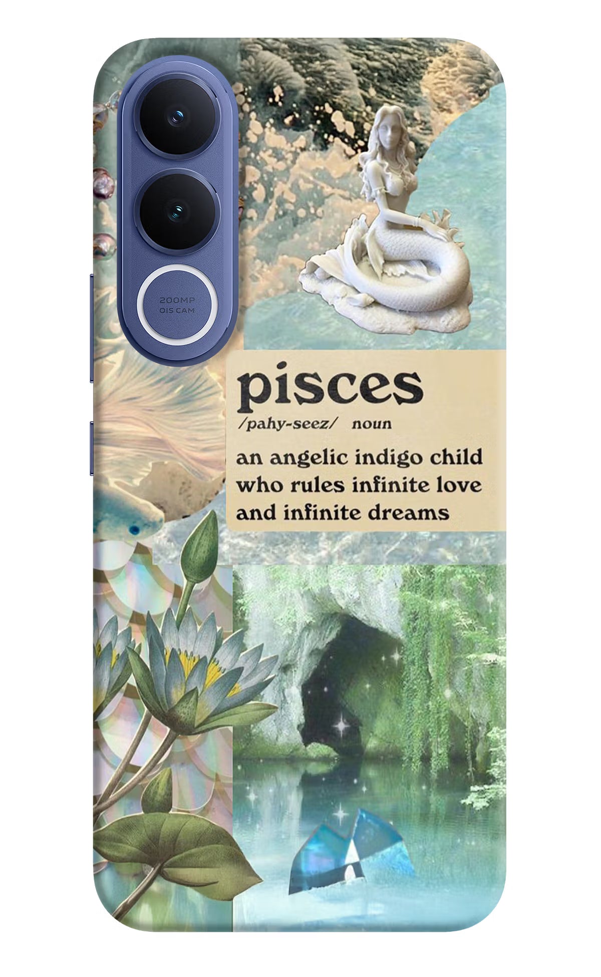 Pisces Zodiac Vivo V70 FE 5G Hard Case Back Cover by Casekaro