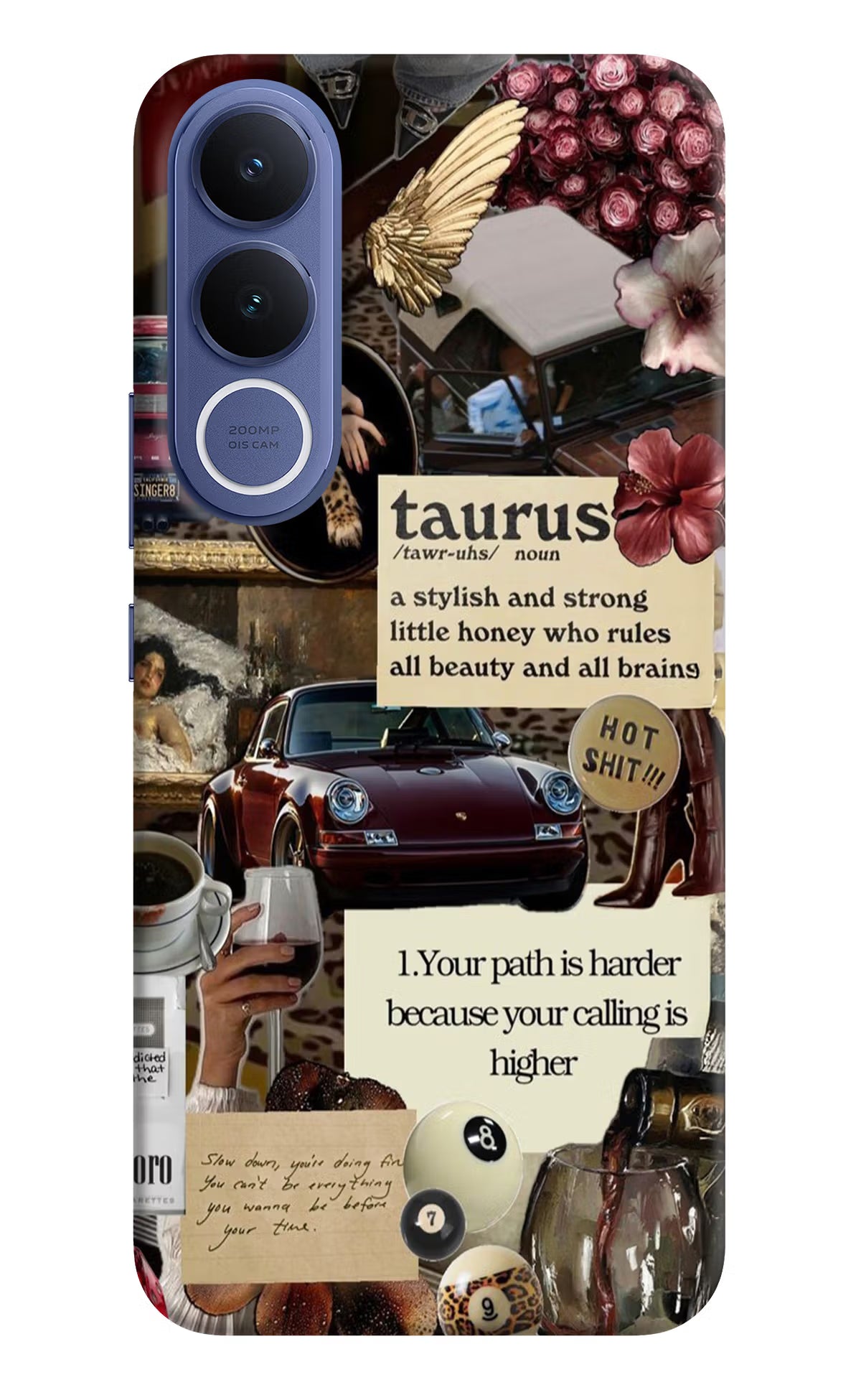 Taurus Zodiac Vivo V70 FE 5G Hard Case Back Cover by Casekaro