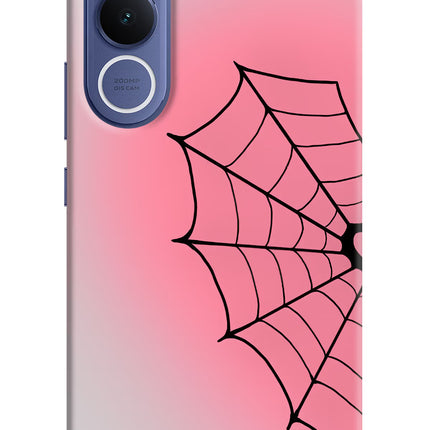 Pink Web Vivo V70 FE 5G Hard Case Back Cover by Casekaro