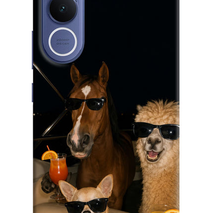 Party Squad Vivo V70 FE 5G Hard Case Back Cover by Casekaro