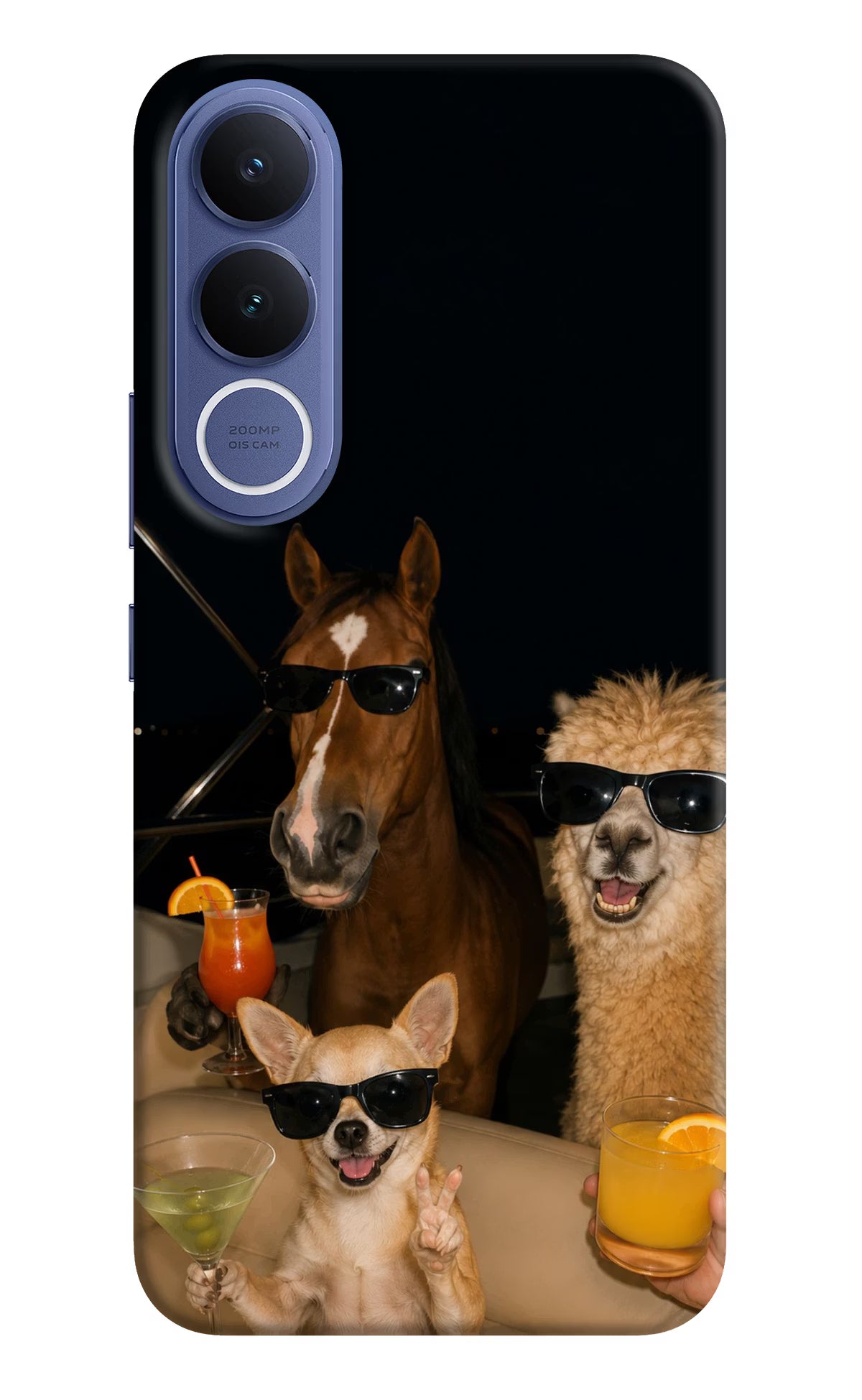 Party Squad Vivo V70 FE 5G Hard Case Back Cover by Casekaro