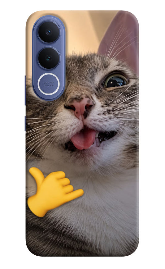 Silly Cat Call Vivo V70 FE 5G Hard Case Back Cover by Casekaro