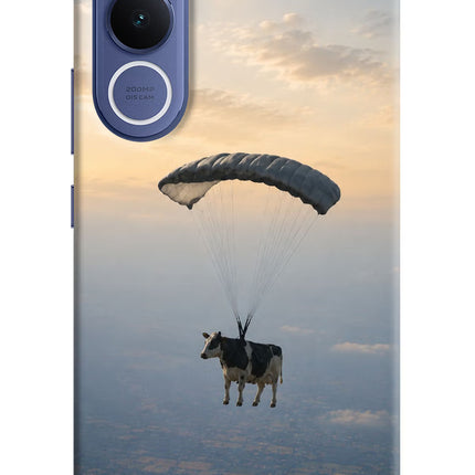 Skydiving Cow Vivo V70 FE 5G Hard Case Back Cover by Casekaro