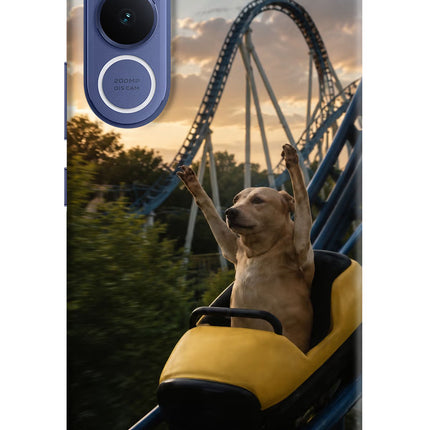 Rollercoaster Dog Vivo V70 FE 5G Hard Case Back Cover by Casekaro