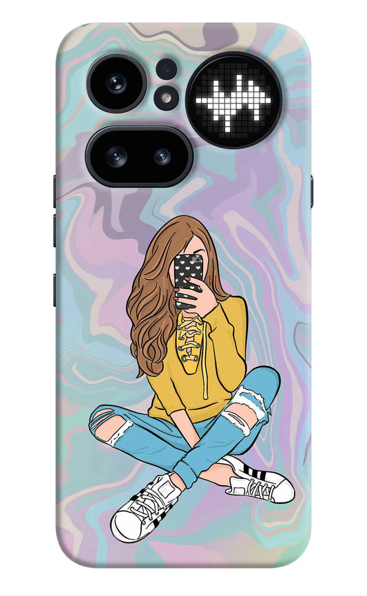 Selfie Girl Nothing Phone 4a Pro Hard Case Back Cover by Casekaro