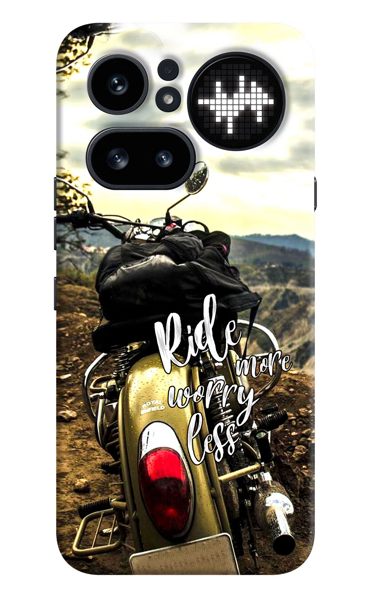 Ride More Worry Less Nothing Phone 4a Pro Hard Case Back Cover by Casekaro