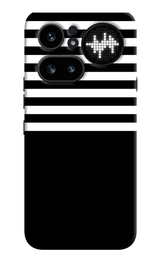 Black and White Print Nothing Phone 4a Pro Hard Case Back Cover by Casekaro