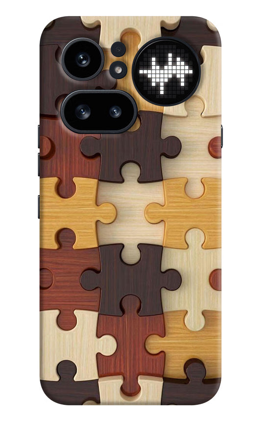 Wooden Puzzle Nothing Phone 4a Pro Hard Case Back Cover by Casekaro
