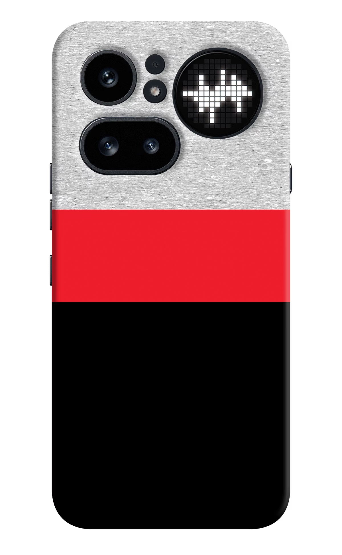 Tri Color Pattern Nothing Phone 4a Pro Hard Case Back Cover by Casekaro
