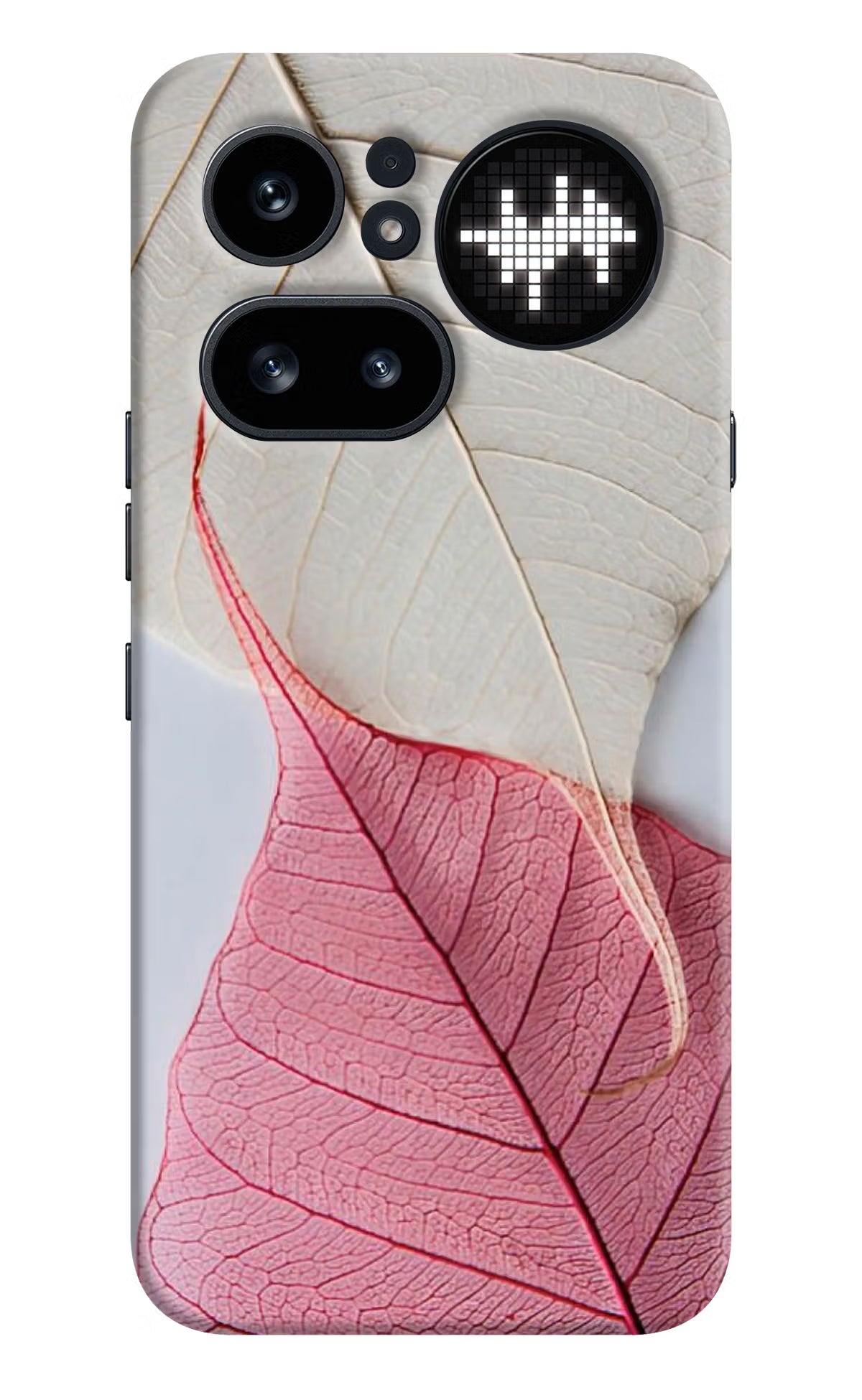 White Pink Leaf Nothing Phone 4a Pro Hard Case Back Cover by Casekaro