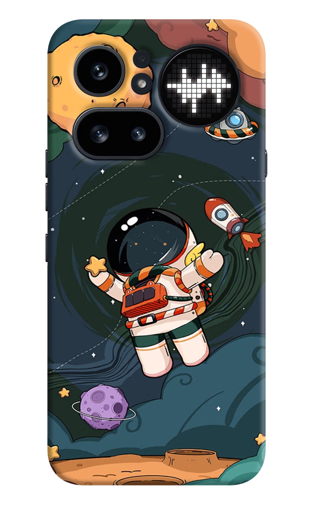 Cartoon Astronaut Nothing Phone 4a Pro Hard Case Back Cover by Casekaro