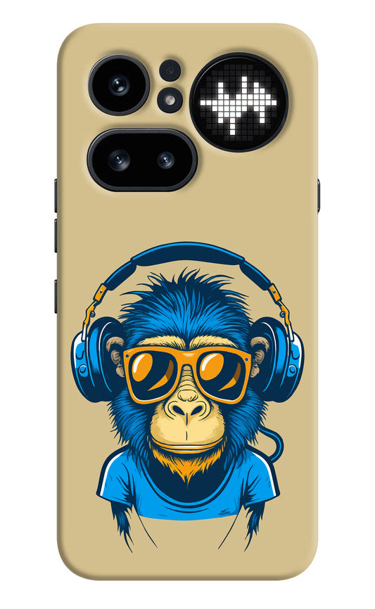 Monkey Headphone Nothing Phone 4a Pro Hard Case Back Cover by Casekaro