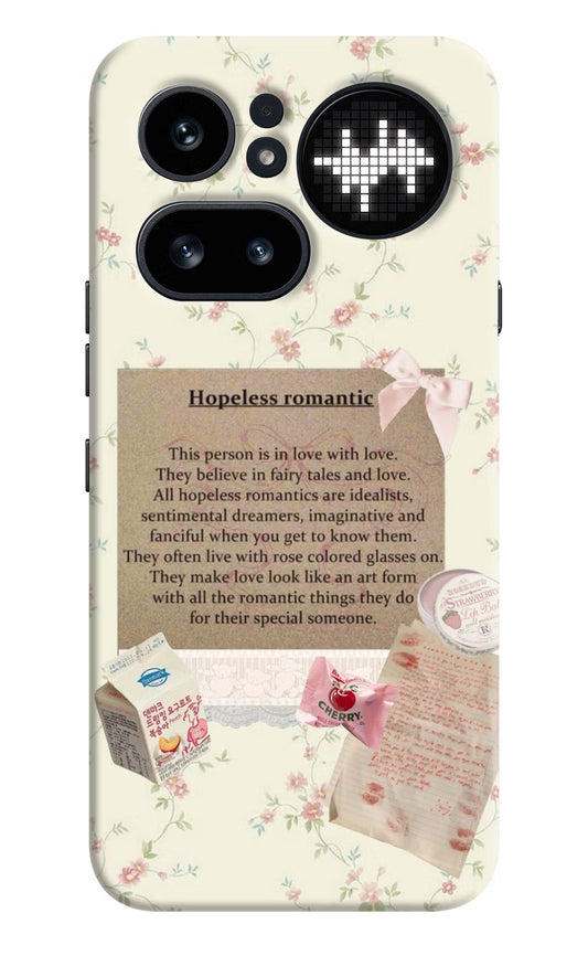 Hopeless Romantic Nothing Phone 4a Pro Hard Case Back Cover by Casekaro
