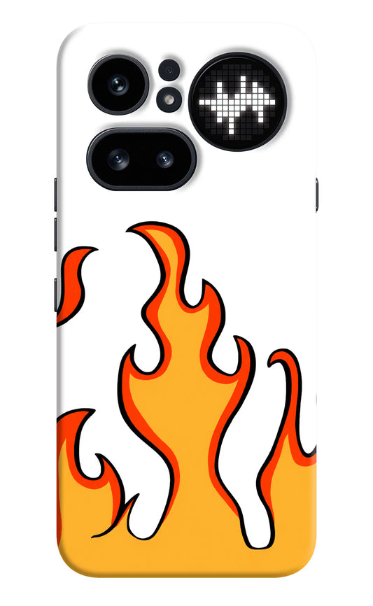 Fired Up – White Nothing Phone 4a Pro Hard Case Back Cover by Casekaro