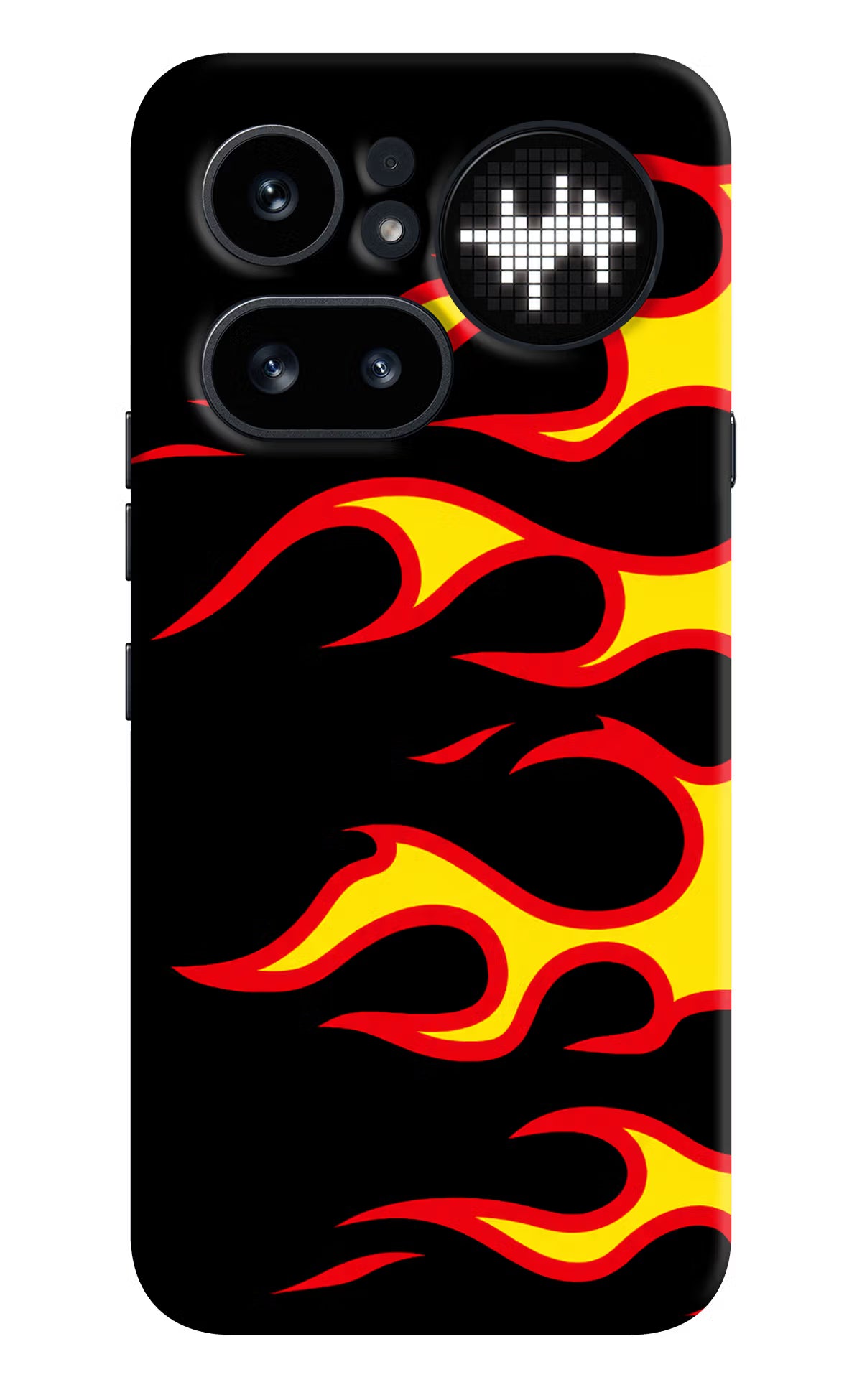 Side Sweep Flames Nothing Phone 4a Pro Hard Case Back Cover by Casekaro