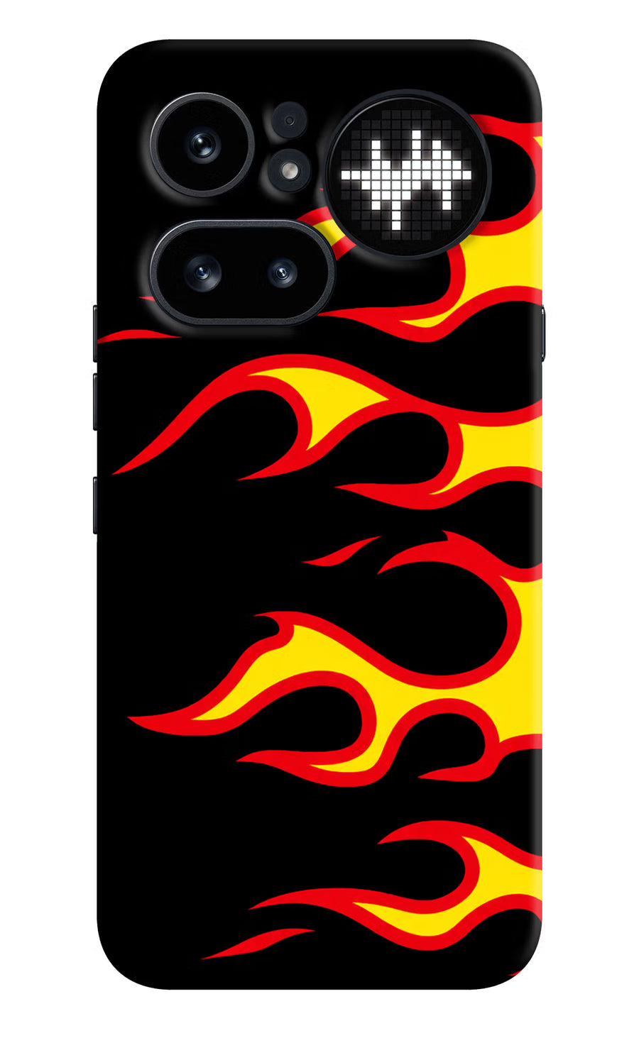 Side Sweep Flames Nothing Phone 4a Pro Back Cover, Hard case