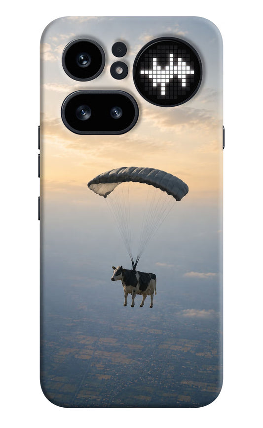 Skydiving Cow Nothing Phone 4a Pro Hard Case Back Cover by Casekaro