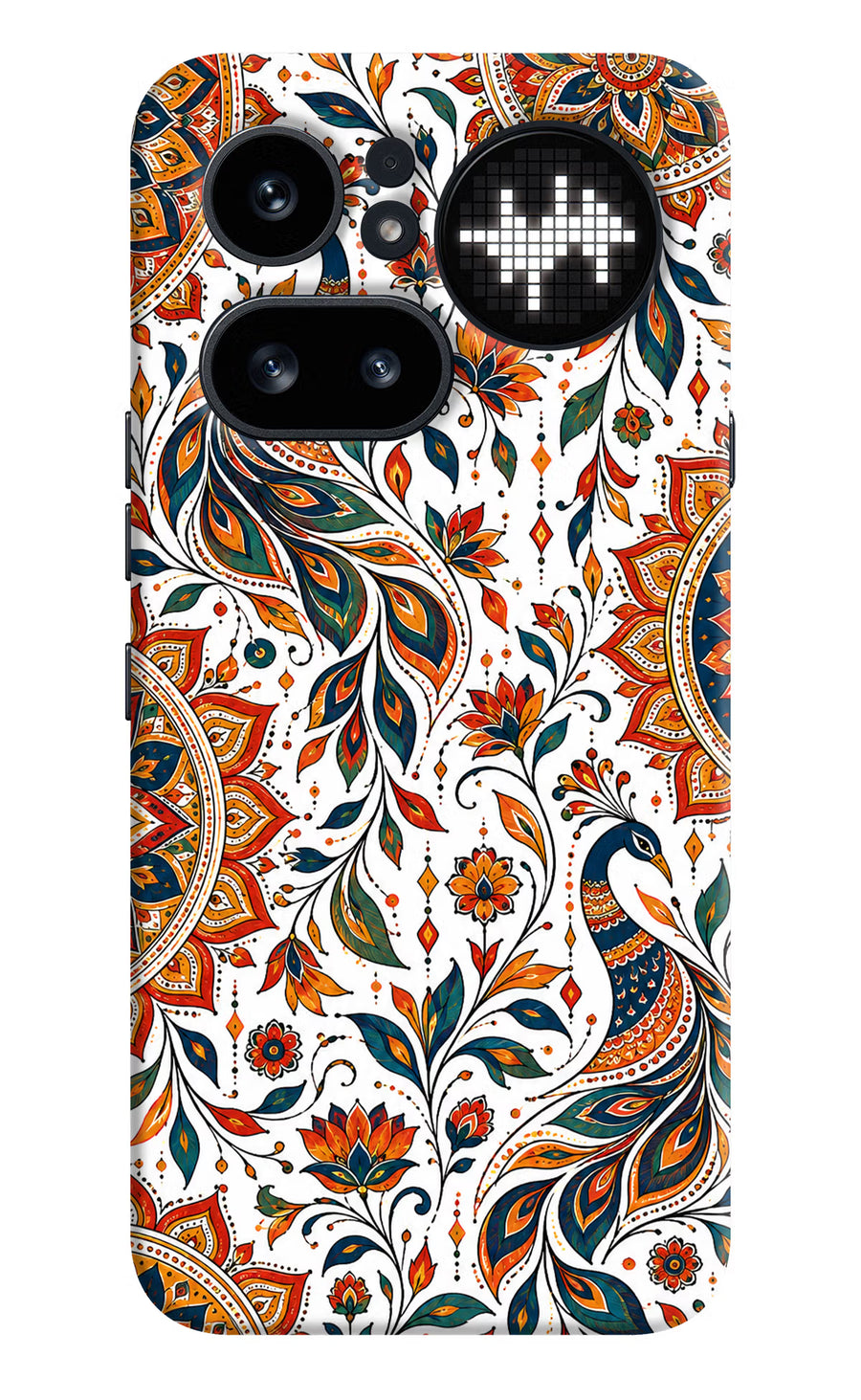 White Mayura Nothing Phone 4a Pro Back Cover, Hard case