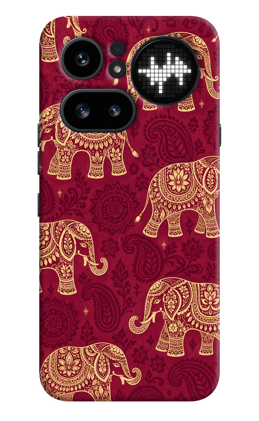 Maroon Elephant Nothing Phone 4a Pro Back Cover, Hard case