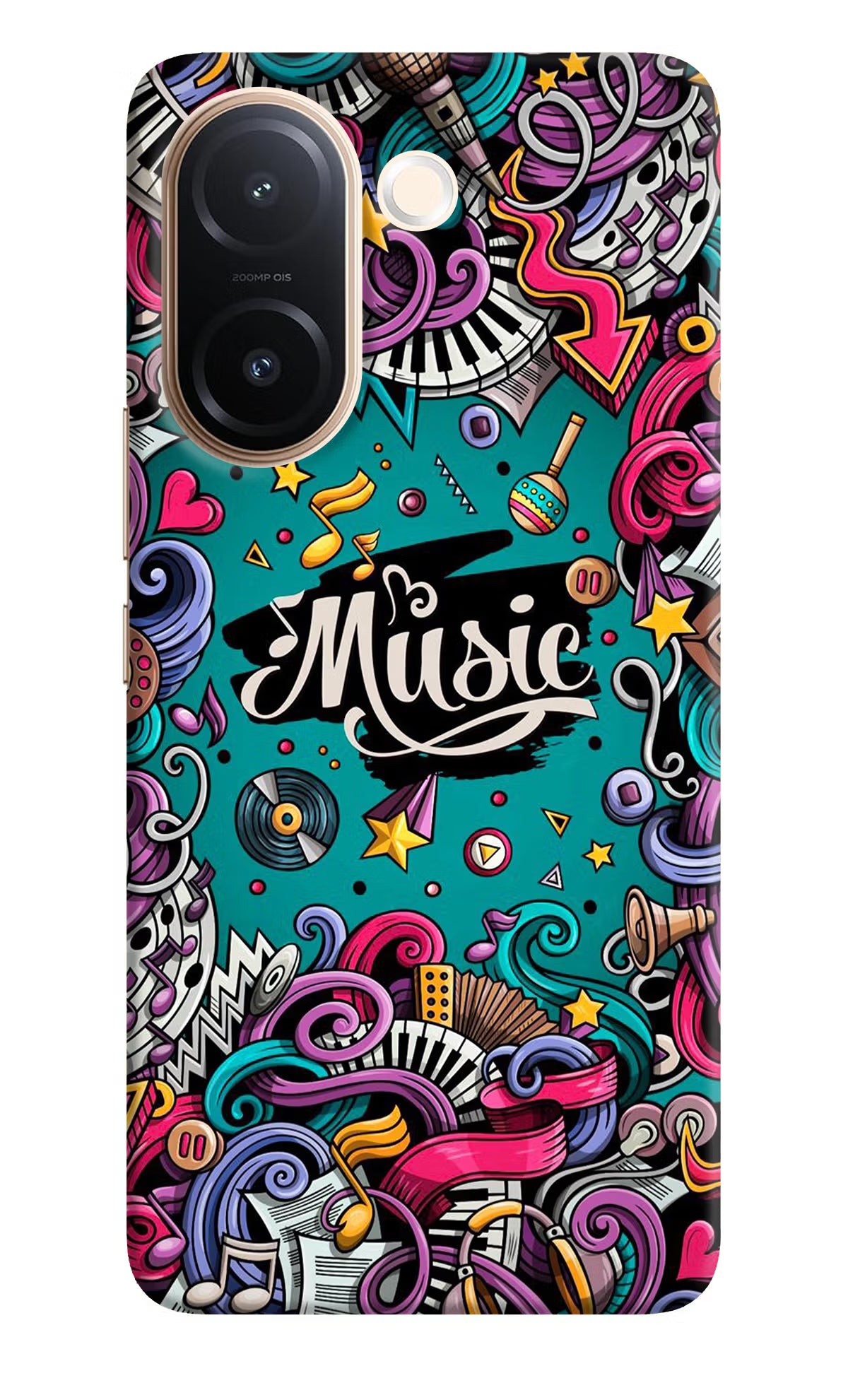 Music Graffiti Vivo V60e 5G Back Cover