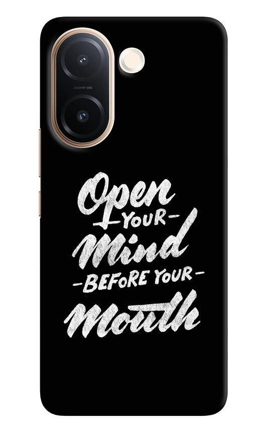 Open Your Mind Before Your Mouth Vivo V60e 5G Back Cover