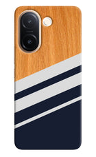 Blue and white wooden Vivo V60e 5G Back Cover