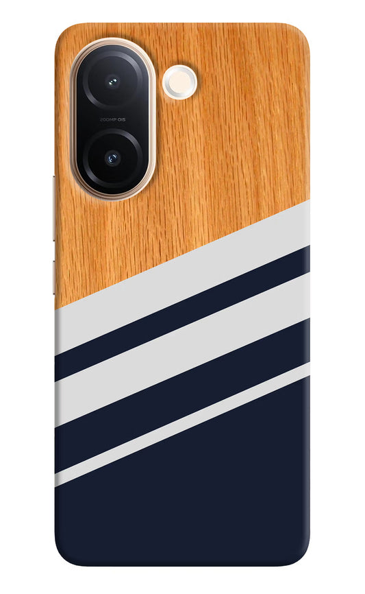 Blue and white wooden Vivo V60e 5G Back Cover