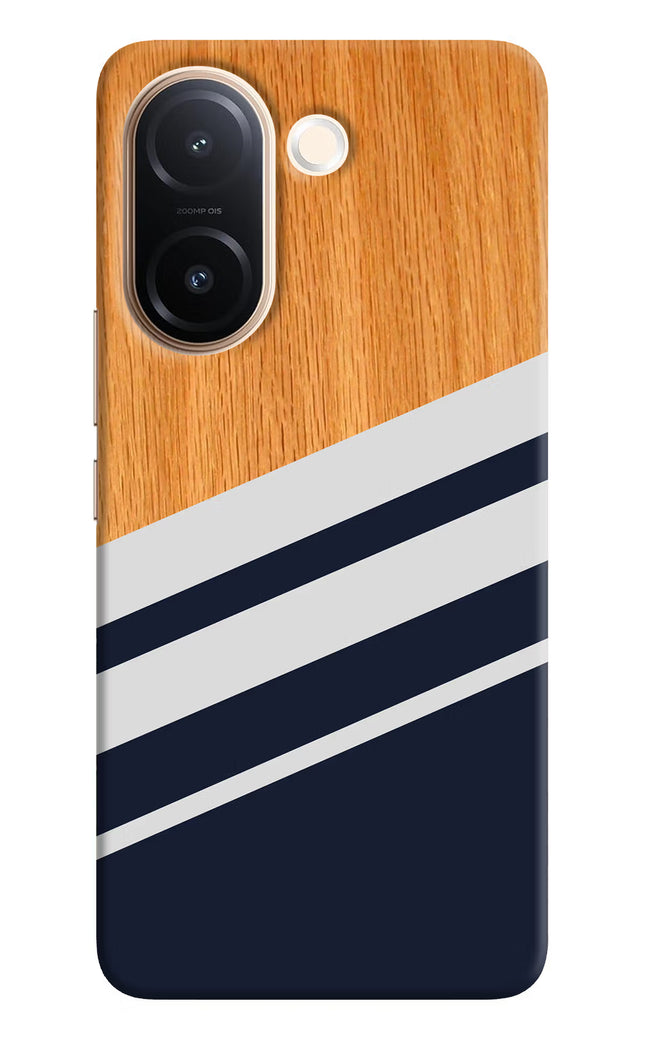 Blue and white wooden Vivo V60e 5G Back Cover