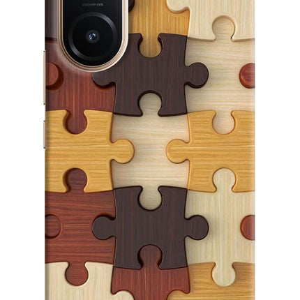Wooden Puzzle Vivo V60e 5G Back Cover