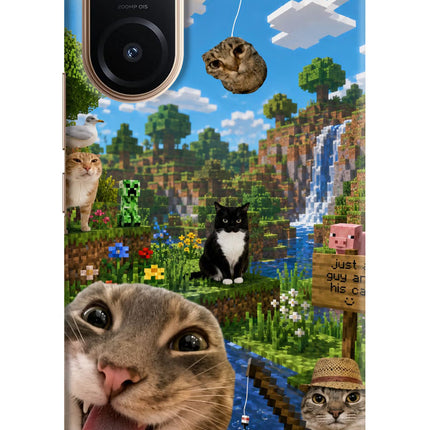 Minecraft Cat Chaos Vivo V60e 5G Hard Case Back Cover by Casekaro